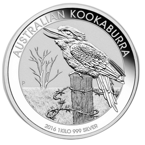 2015 10 kilogram silver Kookaburra coin front