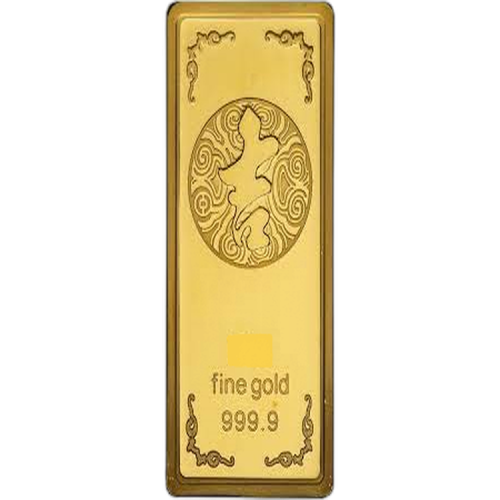 100 gram goldbar People's Bank of China front