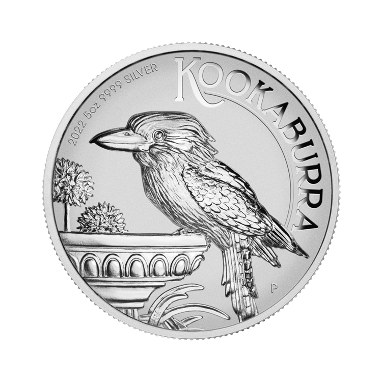 5 troy ounce silver coin kookaburra Incuse proof 2022 front