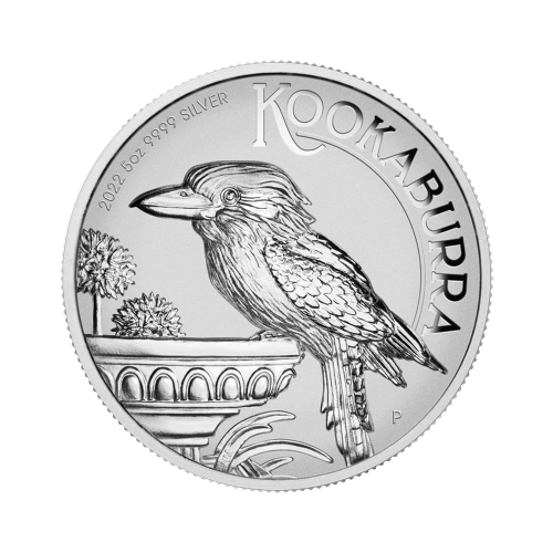 5 troy ounce zilveren Kookaburra Incuse proof 2022 voorkant