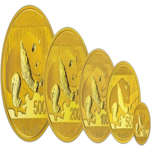 Gold panda coin 1 troy ounce fine gold front