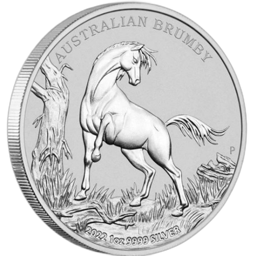 1 troy ounce zilveren Brumby 2022 voorkant