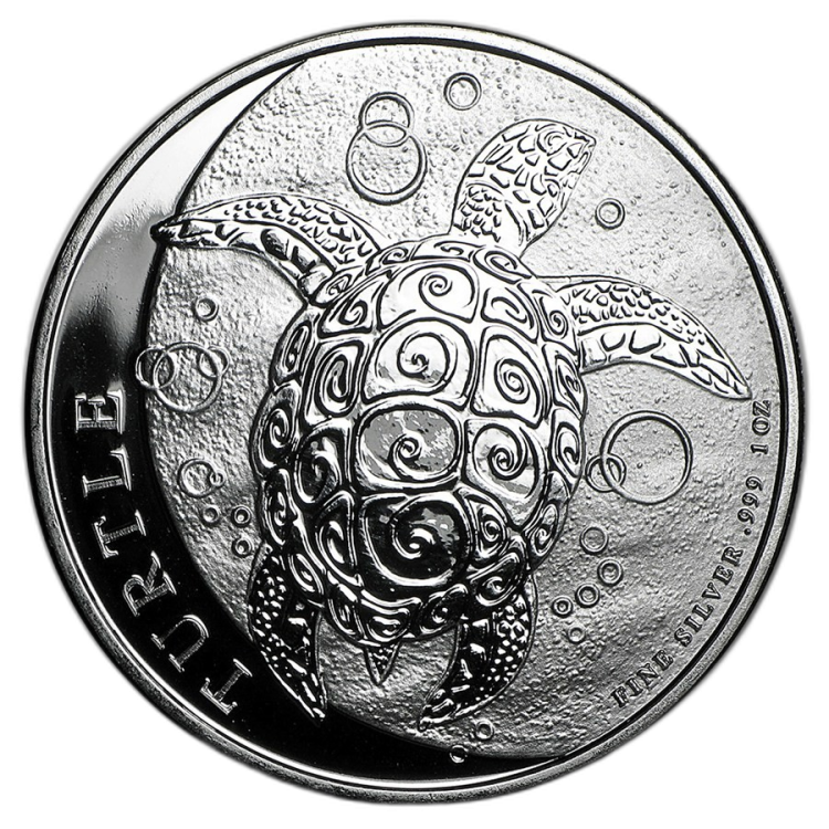 1 troy ounce zilveren munt Niue Hawksbill Turtle 2016 voorkant