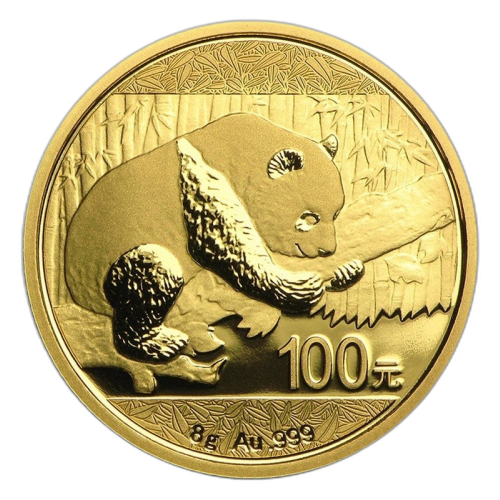 Gold panda 2016 coin 8 grams fine gold front