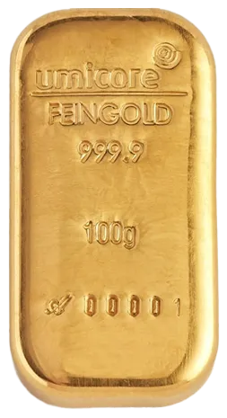 100 grams gold bar