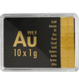 Gouden Combibar van 10 x 1 gram