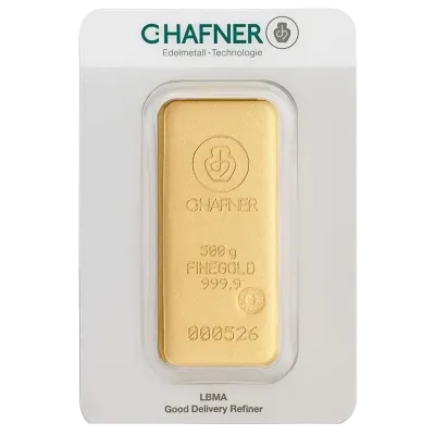 C. Hafner gold bar of 500 grams