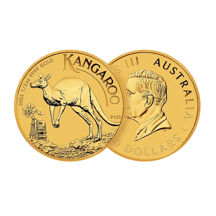 Buy gold Kangaroo coins from 1/2 troy ounce
