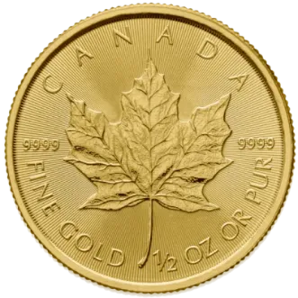 Golden Maple Leaf of 1/2 troy ounce